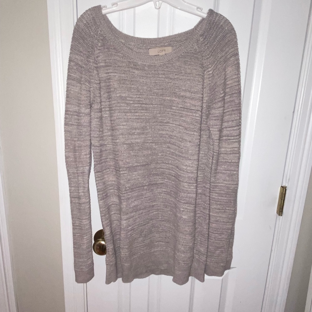 Loft lightweight crew neck grey sweater XL
